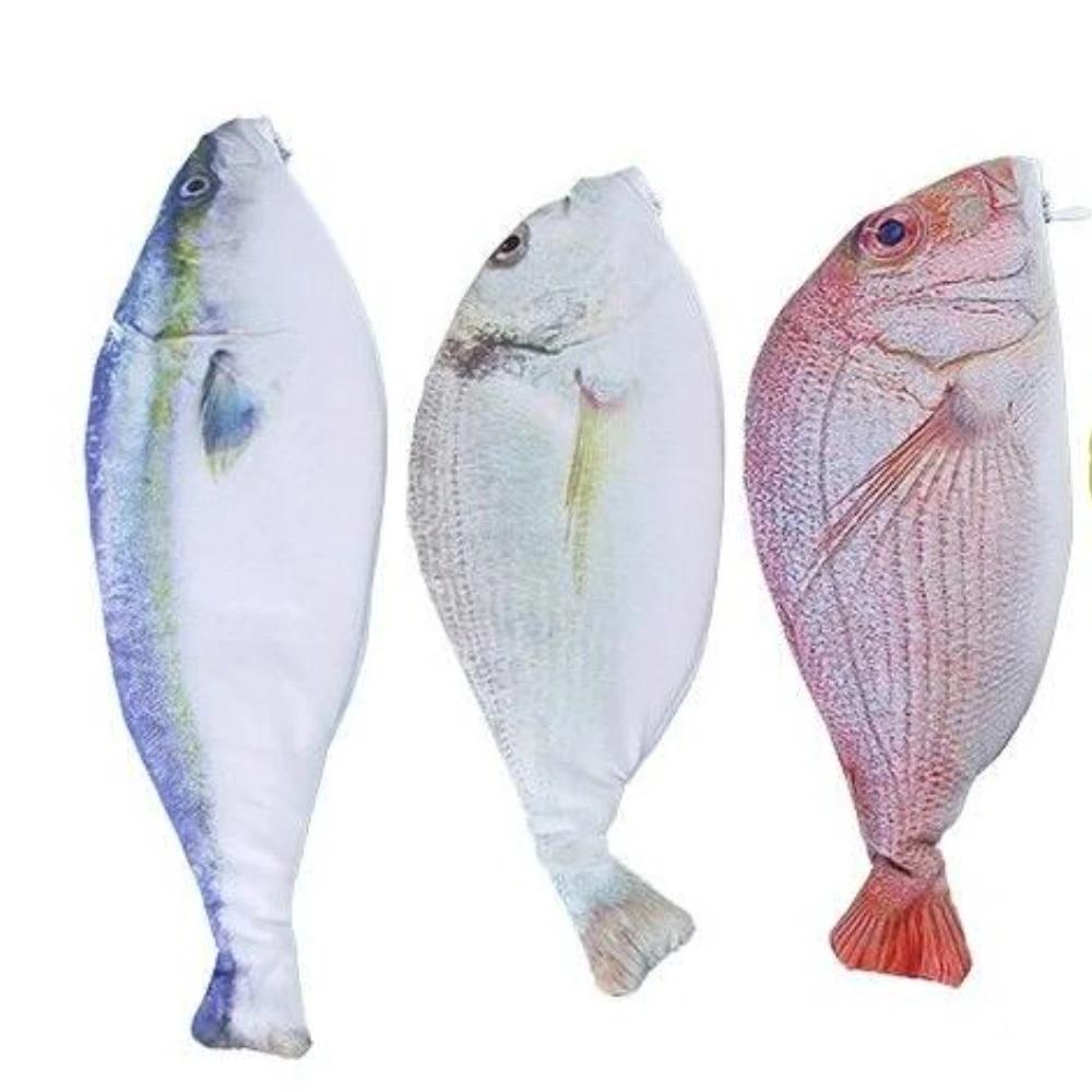 Creative Fish Pencil Case Large Capacity Pencils Pouch Bag Funny School Pencil Cases Stationery Supplies Kawaii Pencil Case