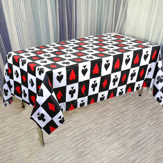 Скатерть с разнообразными узорами, протираемая, одноразовая, водонепроницаемая, против пятен, декоративная, пластиковая, для футбола, бейсбола, регби, с узором, прямоугольная скатерть