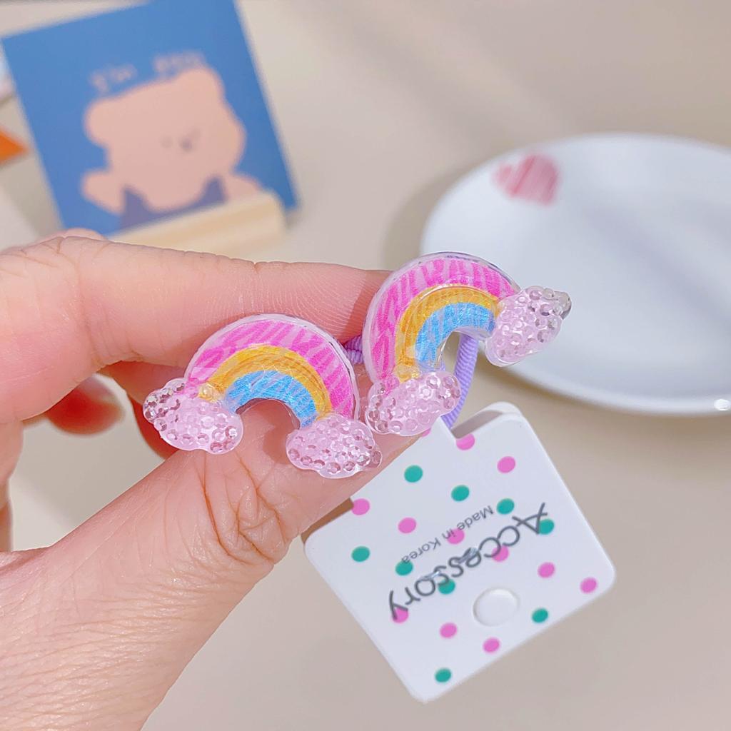 Kids Sequins Floral Elastic Hair Bands Rubber Band Hair Tie Princess Kawaii Hair Rope Headwear Girls Children Hair Accessories