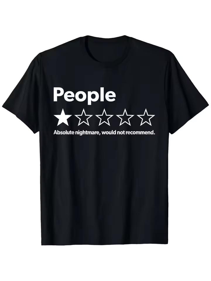 Vintage Women's ironic humor People Absolute Nightmare Graphic Graphic T shirt Men Tee Summer Oversize Streetwear Casual top