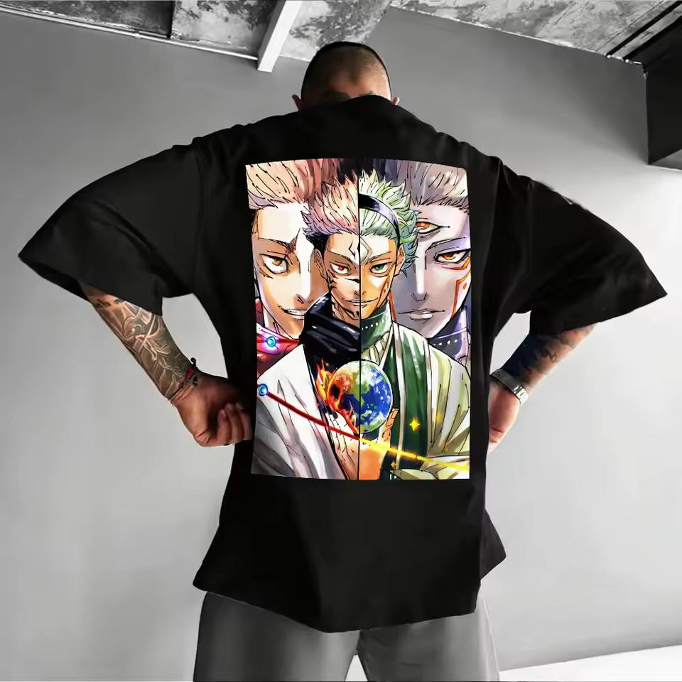 Jujutsu Kaisen Anime Itadori Yuji Printed T shirt Men's and Women's T shirt Men's Top Sports T shirt Men's T shirt Summer Tee