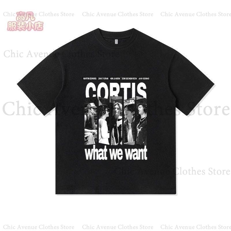 Хип-хоп Футболка серии Cortis для фанатов Хлопковая летняя футболка с коротким рукавом Повседневная одежда Футболка для унисекс Женщин Модные футболки