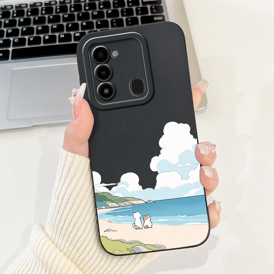 Чехол для Tecno Spark 8C KG5k KG5j KG5n Роскошный Конфетный Покрашенный Чехол Мягкий ТПУ Корпус Для Tecno Spark Go 2022 KG5 Spark8C Чехлы для Телефона