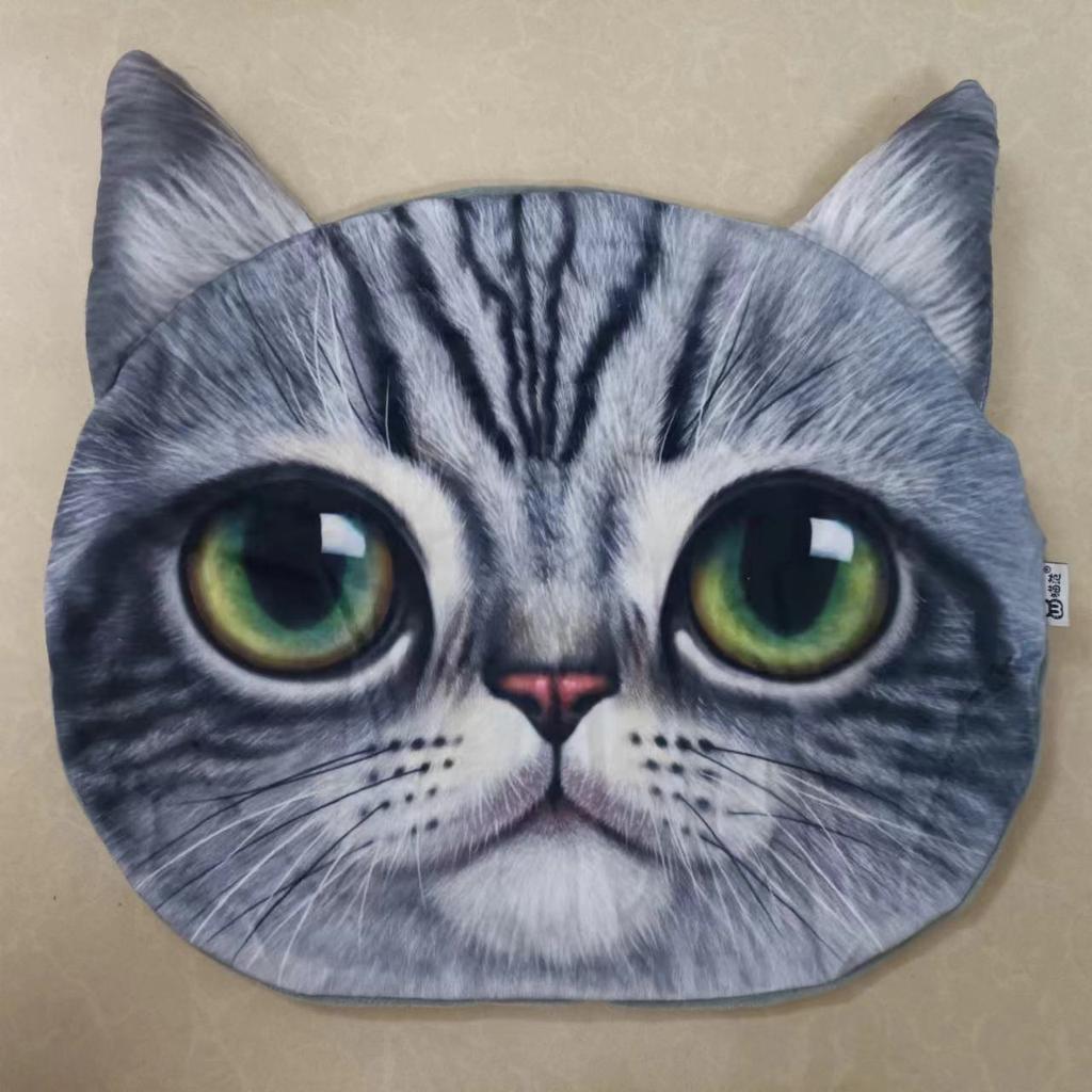 35x36 см 3D Милая подушка для сна в виде кошки, собаки, офиса, чехол для подушки, мультяшная плюшевая мягкая игрушка, детская кукла, моющаяся, для дома, дивана, автомобиля, чехол для подушки