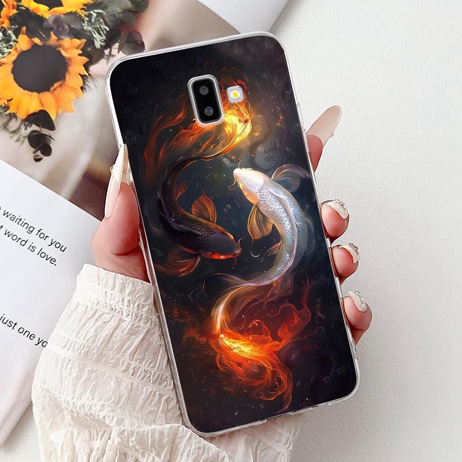 Чехол для Samsung Galaxy J6 Plus SM-J610F Милый Модный Чехол с Рисунком Сердечко Мягкий Силиконовый Чехол для Samsung J6 J600F J6+ Корпус