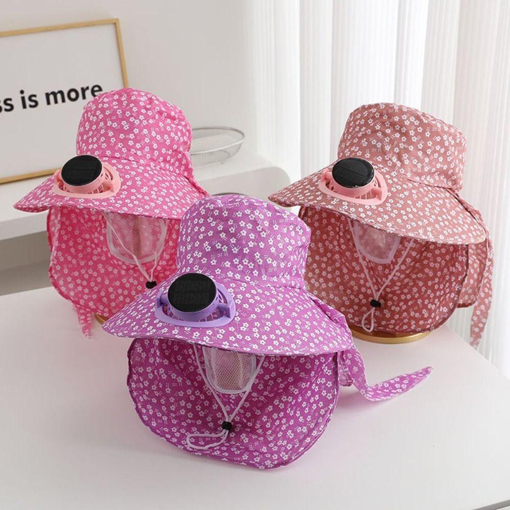 Breathable Solar Fan Cap USB Charging Cooling Fan Hat Sunscreen Cap Sun Cap Outdoor Activities