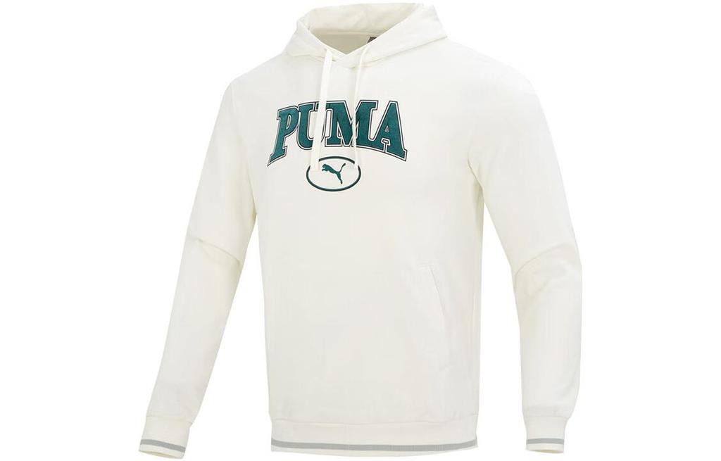 Men's PUMA Squad Sweatshirts Men's White Hooded Moderate Other