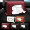 New Car Tissue Box Holder PU Leather Car Center Console Armrest Napkin Box, Hanging Multi-Functional Tissue Box, Tissue Bag