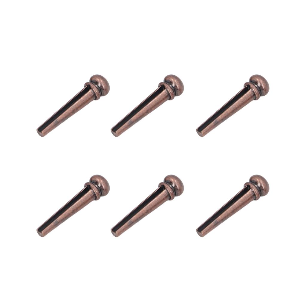 6 шт. штифтов для гитарного бриджа, медные штифты для акустической гитары, сменные колышки для ремонта бронзы