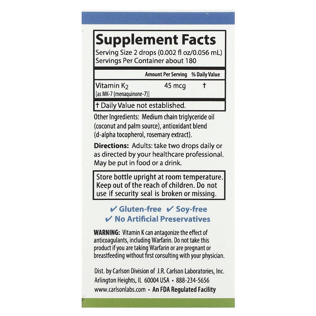 Super Daily® K2, 45Mg, 10.16Ml (0.34Fl Oz)