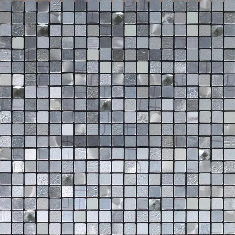 3D европейская гладкая металлическая мозаика настенная наклейка самоклеящаяся плитка кухня ванная комната бар гостиная ТВ фон настенный декор палка