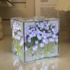 Creative Diy Tulip Flower Sea Cube Small Night Lamp Material Kit for Girlfriend Gift Bedroom Sleeping Table Lamp Handmade Craft