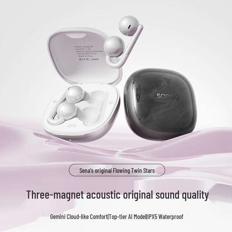 Спортивные Bluetooth-наушники SANAG F60 с открытым ухом, на зажиме