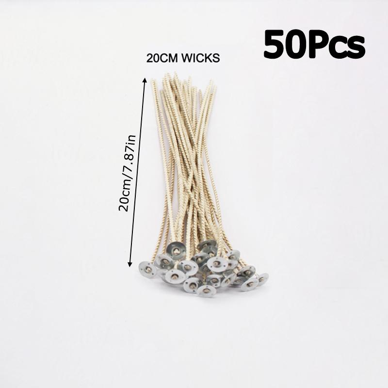 50 шт. Фитильная технология Идеально для изготовления свечей Свечные фитили Сделай сам 40 прядей Ароматерапия 8 см 10 см 15 см 20 см
