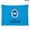 Custom Name Brighton & Hove Albion Printed Tapestry – Wall Hanging for Bedrooms, Dorms, and Home Decor