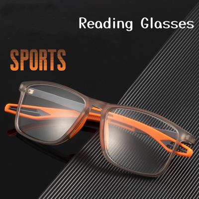 Квадратные очки для чтения для мужчин и женщин, сверхлегкая гибкая оправа TR90, очки для пресбиопии, унисекс, спортивные очки с защитой от синего света