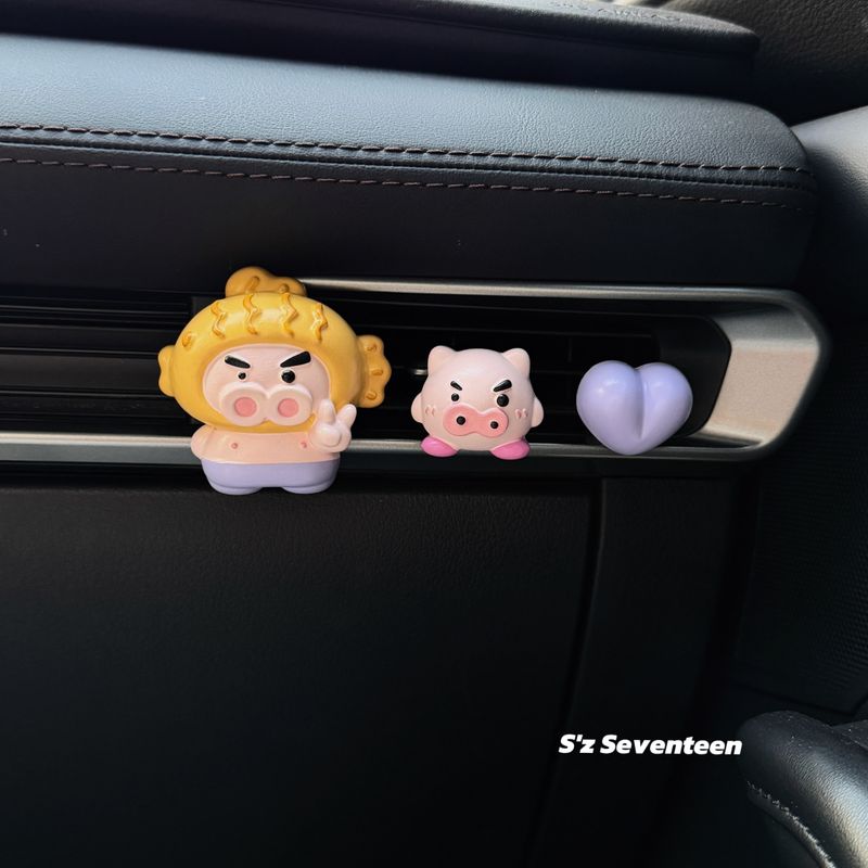 Cute Shin-Chan Taiyaki Zawaemon Car Air Vent Clip Aroma Diffuser Stone New Car Decoration Gift
