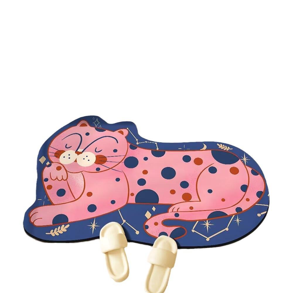 Мультяшный милый допаминовый стиль милый питомец диатомовая грязь напольный коврик для ванной впитывающий противоскользящий быстросохнущий коврик для ног