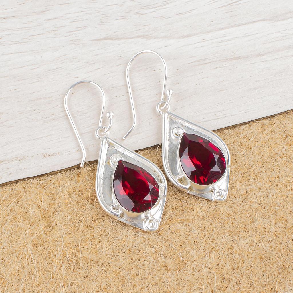 Ювелирные изделия из розового рубеллита, серьги из стерлингового серебра 925 пробы, очаровательные серьги ручной работы, богемные серьги с рубеллитом в подарок бабушке