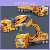 Mixer Simulation Excavator Truck Mounted Soil Truck Toy Model Can Rotate