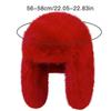 Winter Trapper Hat with Ear Flaps for Skiing - Windproof and Snowproof in Red