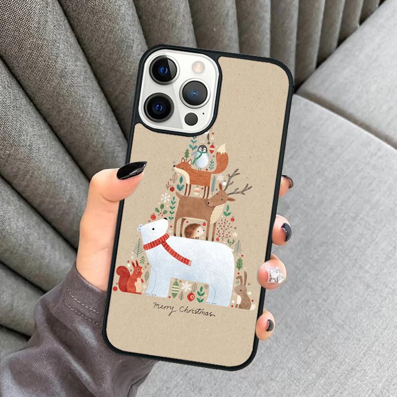Чехол для телефона 'Рождественская елка' для iPhone 16 15 13 14 Pro Max 11 12 Mini Plus 2022 XR XS MAX Обложка coque
