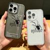 Черный Чехол-Паук для Телефона iPhone 17 Air 16 15 14 Pro 13 12 11 Pro Max 16 Plus Ударопрочный Силиконовый Чехол