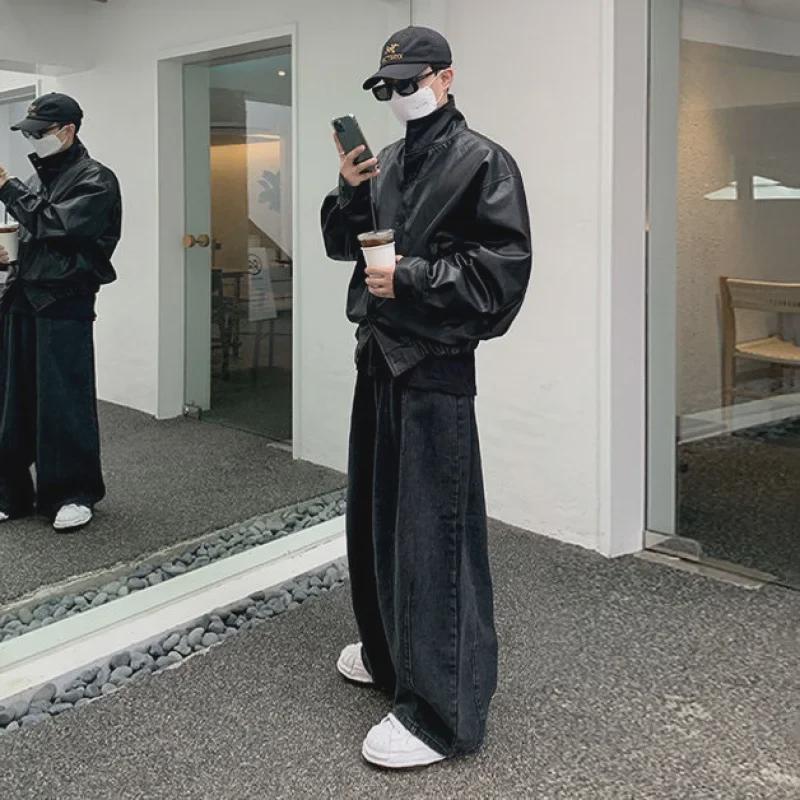 Мужские джинсы BJ Retro Washed Wide-Leg: Весна/Лето Свободные повседневные брюки в корейском стиле