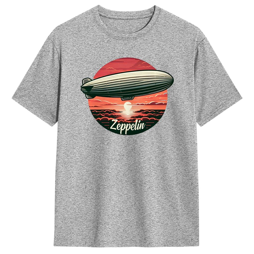 Streetwear TShirt Summer Leds Zeppelins Music Band Leisure T Shirts  Pure Cotton Tshirt for Unisex Aesthetic Short Sleeve Top Tees