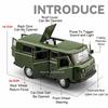 1:18 Масштаб Модель автомобиля УАЗ TRAVELER Игрушка Металлическая Литая Под Давлением Инерционная Звук Свет Универсал Фургон Модели Украшения Подарки