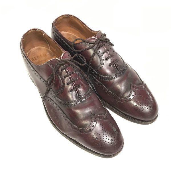 Винтажная модель/ALDEN 929/Полный брог с крылом/Деловые туфли/9B/D/26.5-27.0см/Рыжевато-коричневый/(ИСПОЛЬЗОВАЛ)