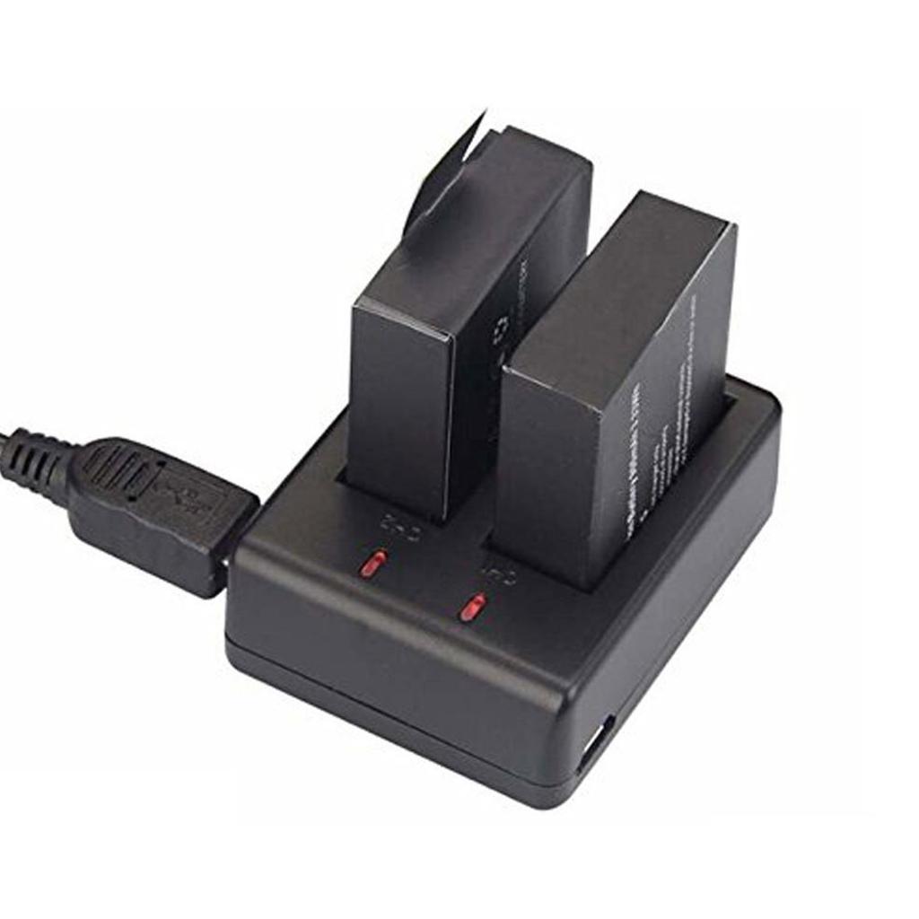 Battery Charger for EKEN SJ4000/H9R Waterproof Camera with Double Slot Battery Charger and Mounting Bracket Charging HUb