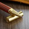 Деревянная медная металлическая гелевая ручка 0,5 мм, высококачественная деловая офисная подпись, черная чернильная ручка, школьные канцелярские принадлежности, подарок