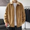 Весна и осень свободная утолщенная флисовая куртка для школьников в корейском стиле, короткая джинсовая куртка для мужчин