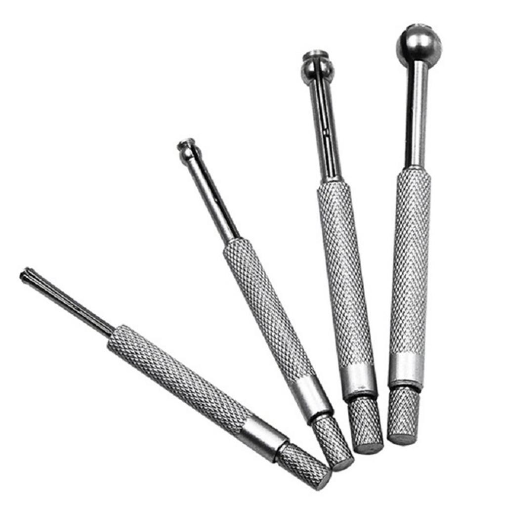 4pcs Telescoping Small Hole Gauge Set Full Round Spherical Shaped Hardened Bore Gauge Round
