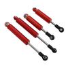 RC Front Rear Shock Absorbers Aluminum Alloy Steel High Elastic Spring CNC Easy Replaceable RC Parts for Axial 1 18 Red