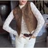 Vintage Solid Color Women Coat Vest Fashion O-neck Sleeveless Embroidery Female Coats 2025 Spring Autumn Urban Lady Streetwear
