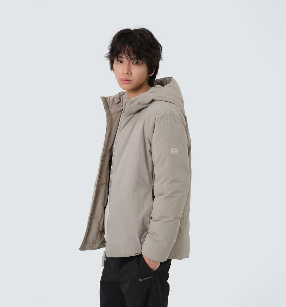 Snow Peak Пуховик Land Hood LW Верхняя одежда Пух и туман Размер L GS-S25WMGDJ50, Куртка, Наполнитель, Мужской Женский, Серый,