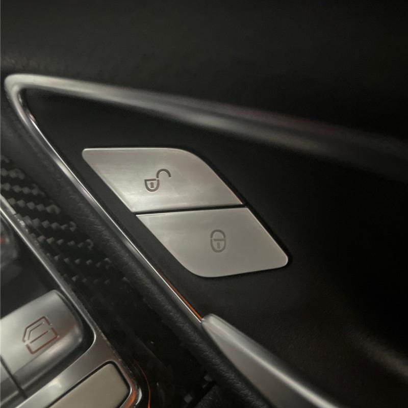 ABS автомобильный замок двери кнопки разблокировки крышки наклейки подходят для Mercedes Benz CE класс GLC W205 W213 X253 Vito W447 автоаксессуары