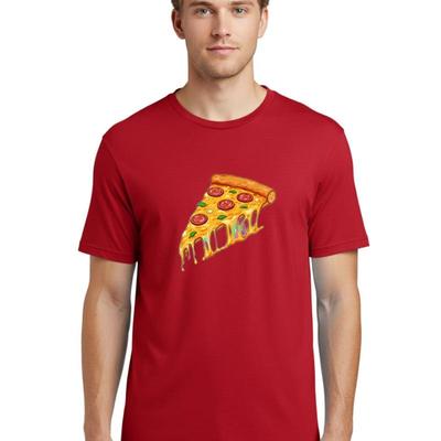 Унисекс футболка с принтом Sliceofpizza 100% хлопок Повседневная летняя одежда