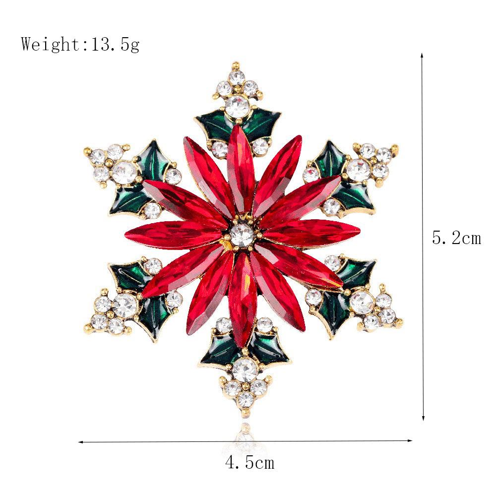 Европейская и американская рождественская брошь Lanhao: Дерево, обувь, Санта, лось, венок, снежинка, колокольчик для женщин