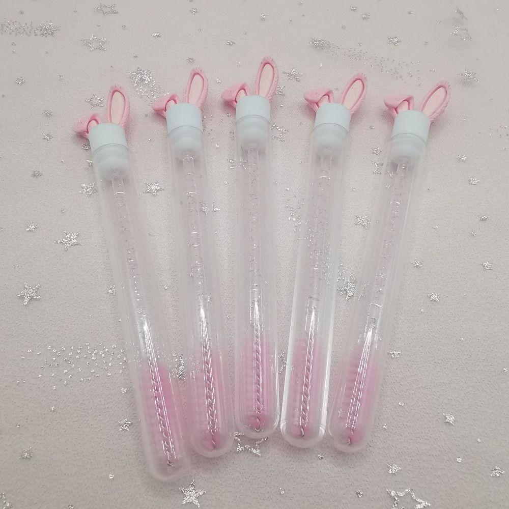 Multicolor Rabbit Ears Mascara Brush Round Comb Teeth Glitter Mascara Wand Eyelash Combing Tools