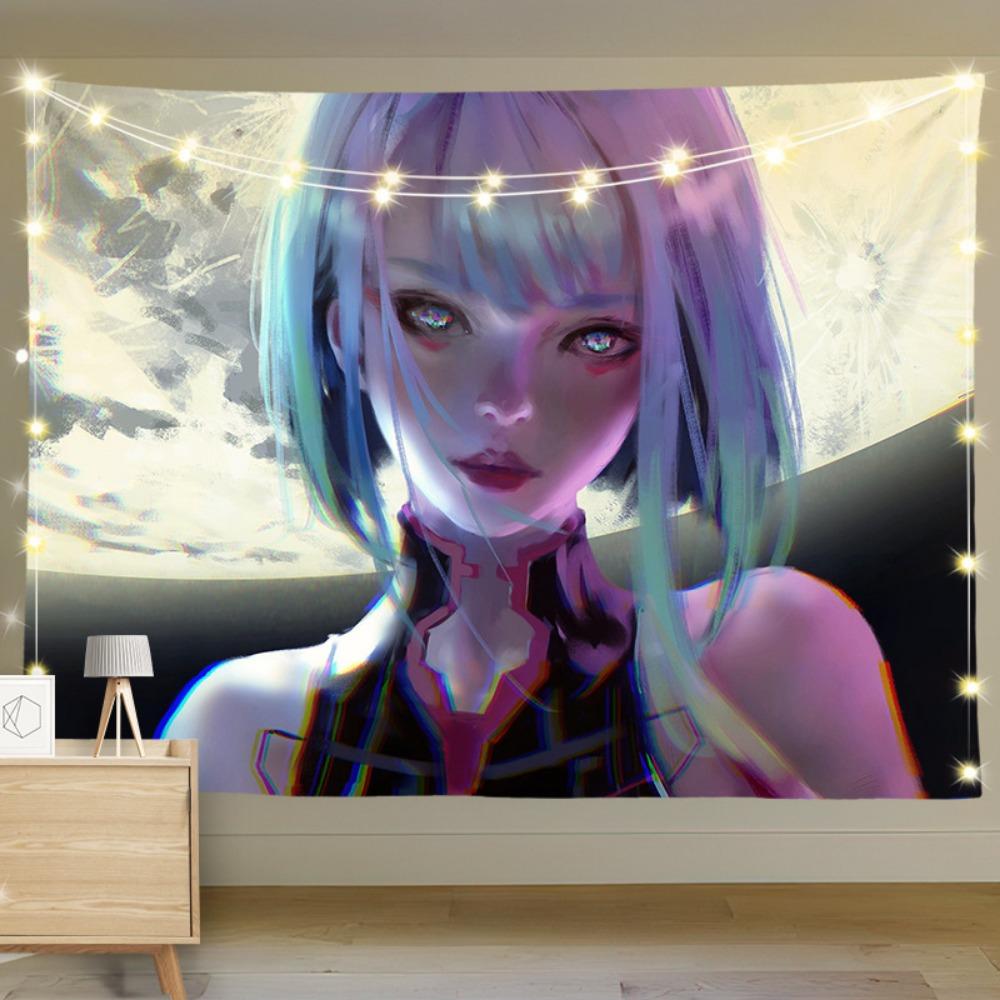 Короткая плюшевая подвесная ткань аниме фоновая ткань спальня общежитие украшение картина гостиная настенная ткань подвесное одеяло