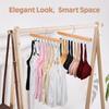 2 Pack Bra Hanger for Closet Organizer, Premium Wooden Tank Top Hangers with 36 Foldable Hooks, 360° Rotating Design, Space Saving Storage for Tank