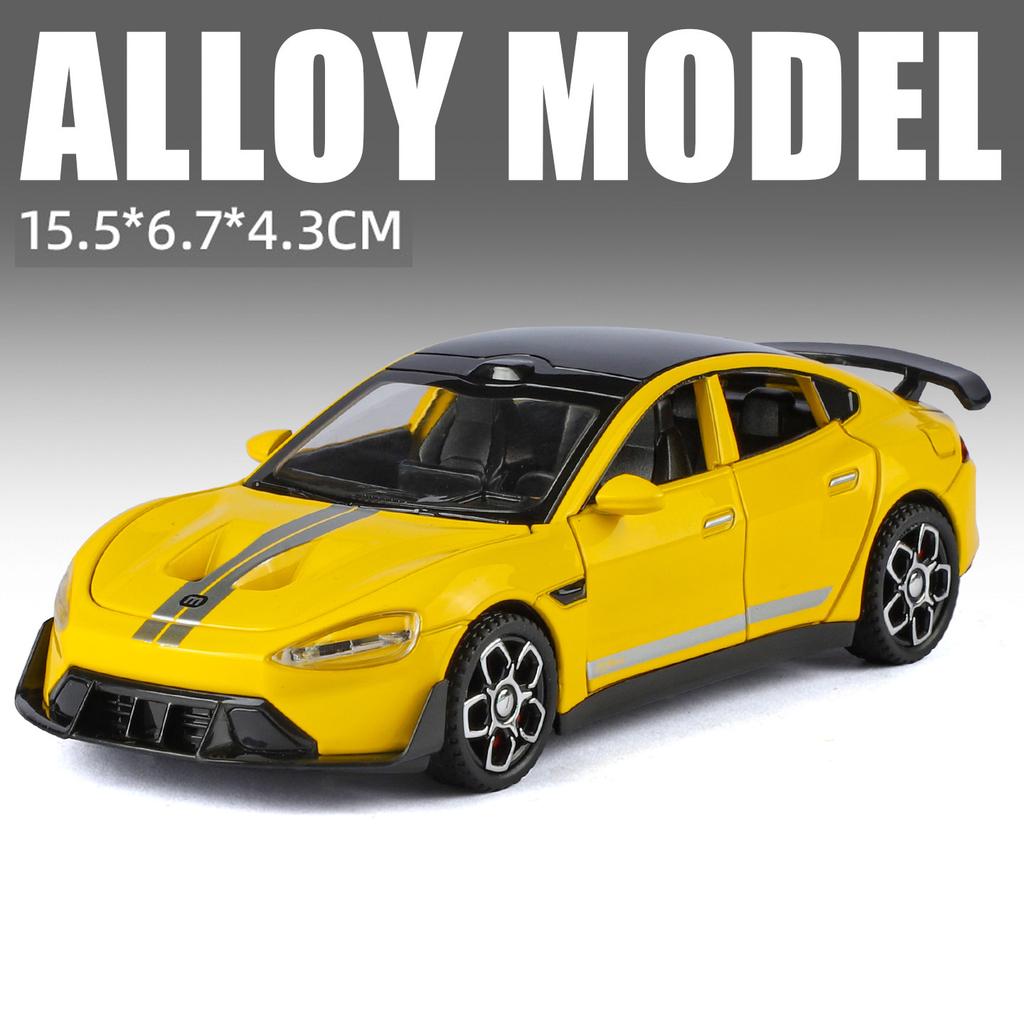 ABAE1 1:32 SU7 Ultra BYD Yangwang U9 Alloy Sportscar Model Diecast Toy Rear Wheel Pull Back with Sound Light Vehice Collecting Hobbies