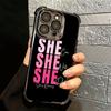 Чехол для телефона 'Girl Boss Lady' с розовым покрытием для iPhone 16 17 Pro Max Air 16E 14 15 Plus 12 13 Mini, противоударный чехол с подушкой безопасности