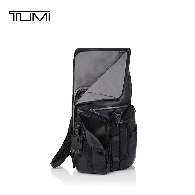 TUMI Men's Leather Business Laptop Backpack