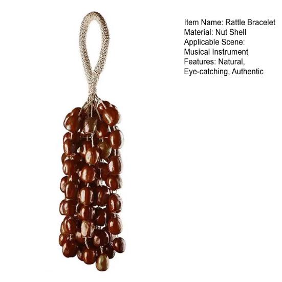 Браслет-погремушка из семян качо, браслет на ногу, африканский шейкер, браслет из скорлупы ореха, натуральные ударные музыкальные инструменты