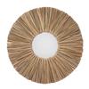Тканое настенное зеркало Декоративное подвесное круглое зеркало из морской травы для спальни, гостиной, дома