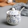 Blue and White Porcelain Condiment Dispenser
